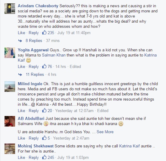 Salman Khan,Katrina Kaif,Harshaali Malhotra,Facebook
