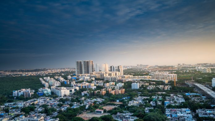 Hyderabad,City,Skyline,In,India